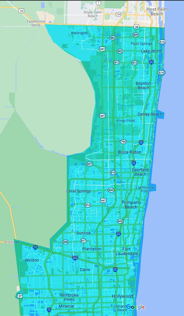 ACDC Service Coverage Map